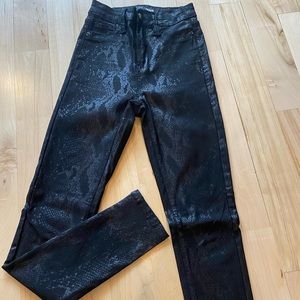 FASHION NOVA BLACK SNAKE SKIN PANT